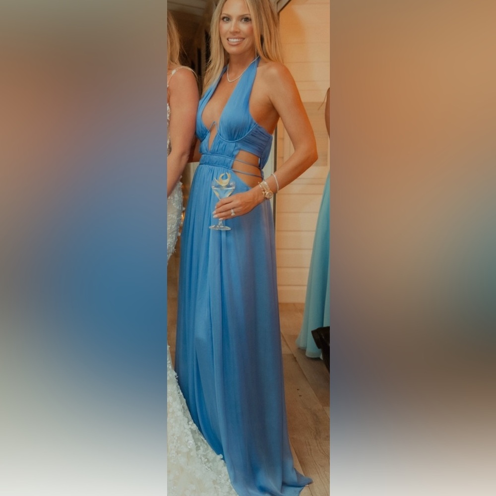 Cult Gaia Sky Blue Backless Maxi Dress - Picture 4 of 4